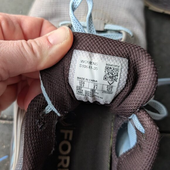 Saucony Women's Peregrine 11 Trail Running Shoes Gray Blue size 10.5 - Picture 9 of 13